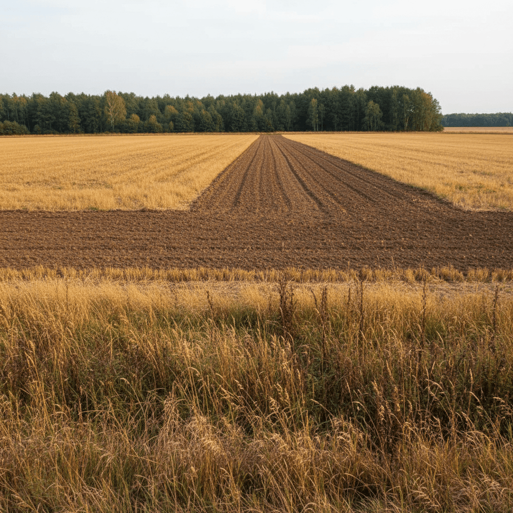 Cleared farm field ready for expansion