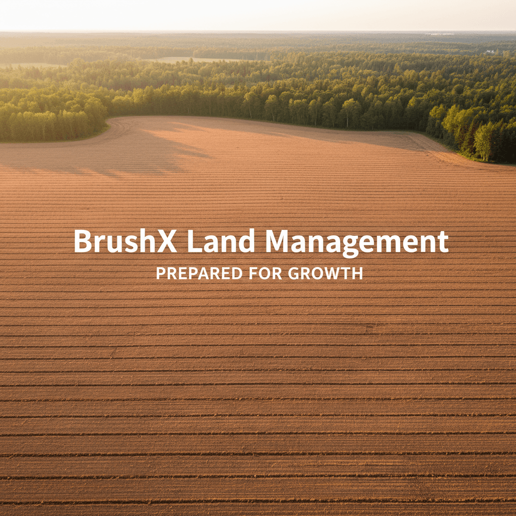 Aerial view of cleared farmland ready for agricultural expansion
